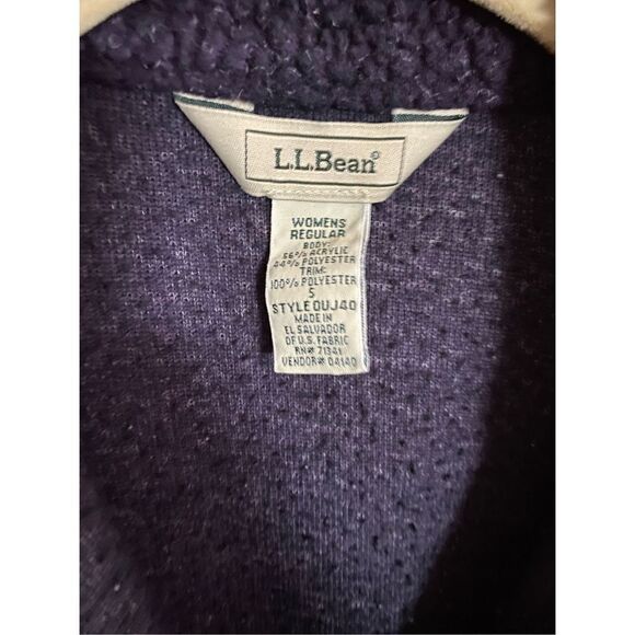 L.L. Bean vintage women’s purple fleece jacket button down front coat, size sma - Picture 4 of 4